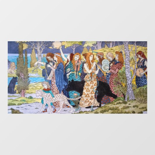 Eugene Grasset - Harmonisches Dekorationspanel Fensteraufkleber (Blatt)