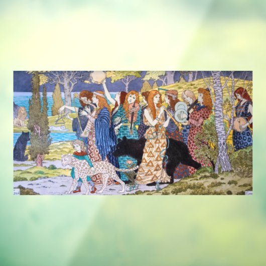 Eugene Grasset - Harmonisches Dekorationspanel Fensteraufkleber (Blatt 3)