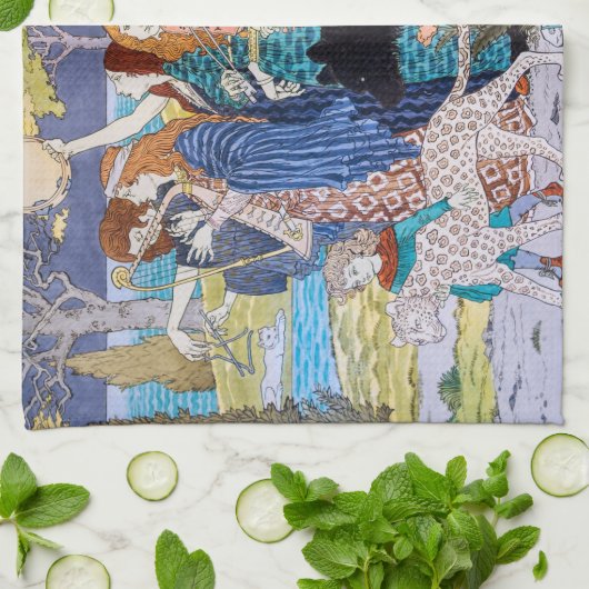 Eugene Grasset - Harmonisches Dekorationspanel Geschirrtuch (Gefaltet)