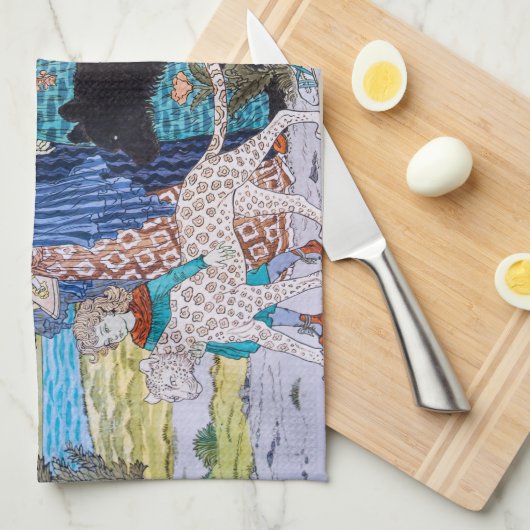 Eugene Grasset - Harmonisches Dekorationspanel Geschirrtuch (Viertel Falte)