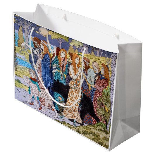 Eugene Grasset - Harmonisches Dekorationspanel Große Geschenktüte (Rückseite Schrägansicht)