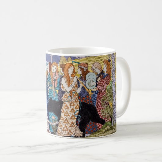 Eugene Grasset - Harmonisches Dekorationspanel Kaffeetasse (VorderseiteRechts)