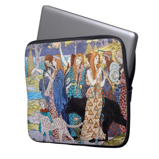 Eugene Grasset - Harmonisches Dekorationspanel Laptopschutzhülle (Vorderseite Links)