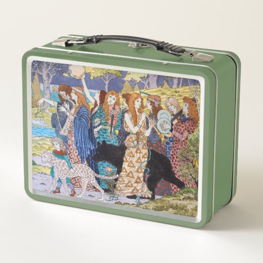 Eugene Grasset - Harmonisches Dekorationspanel Metall Brotdose (Rückseite)