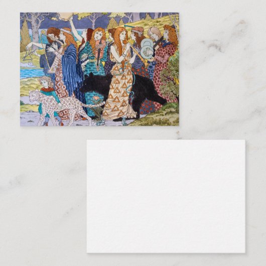 Eugene Grasset - Harmonisches Dekorationspanel Mitteilungskarte (Vorne/Hinten)