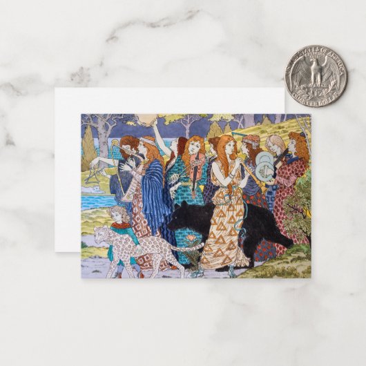 Eugene Grasset - Harmonisches Dekorationspanel Mitteilungskarte (Vorderseite/Rückseite Beispiel)