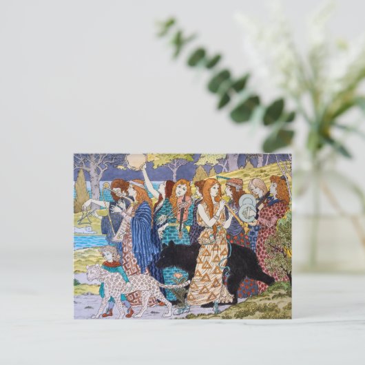 Eugene Grasset - Harmonisches Dekorationspanel Postkarte (Stehend Vorderseite)