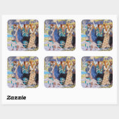 Eugene Grasset - Harmonisches Dekorationspanel Quadratischer Aufkleber (Blatt)