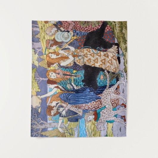 Eugene Grasset - Harmonisches Dekorationspanel Wandteppich (Vorderseite)