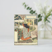 Eugène Grasset janvier Postkarte (Stehend Vorderseite)