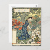 Eugène Grasset juillet Postkarte (Vorne/Hinten)
