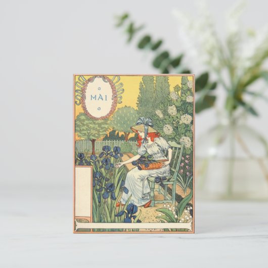 Eugène Grasset mai Postkarte (Stehend Vorderseite)