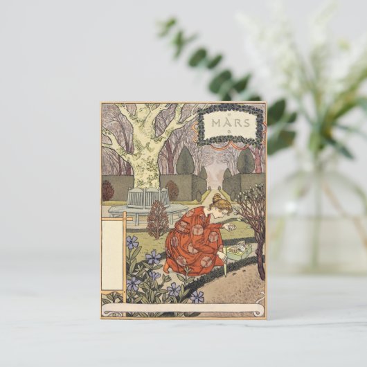 Eugène Grasset Mars Postkarte (Stehend Vorderseite)