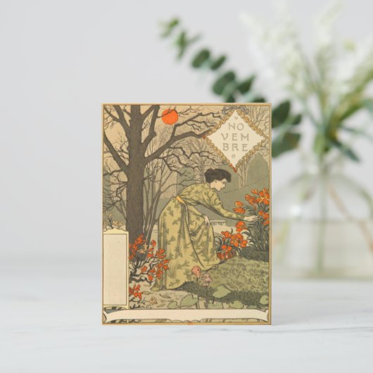 Eugène Grasset November Postkarte (Stehend Vorderseite)