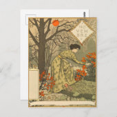 Eugène Grasset November Postkarte (Vorne/Hinten)