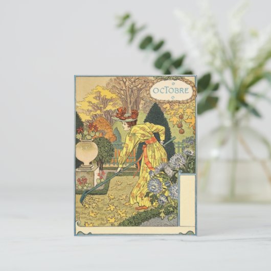 Eugène Grasset octobre Postkarte (Stehend Vorderseite)