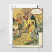 Eugène Grasset octobre Postkarte (Vorne/Hinten)