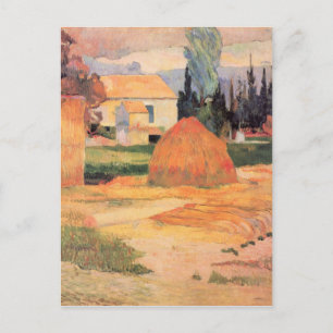 Eugène Henri Paul Gauguin - Bauernhäuser in Arles Postkarte