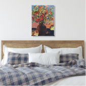 Eugene Henri Paul Gauguin - Blume und Katzen Leinwanddruck (Insitu (Schlafzimmer))