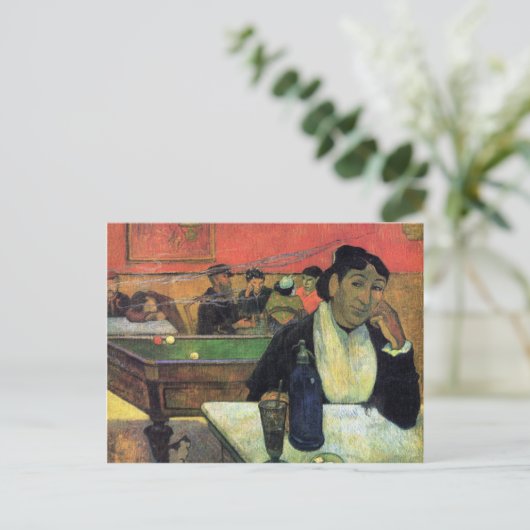 Eugène Henri Paul Gauguin - Madame Ginoux im Café Postkarte (Stehend Vorderseite)