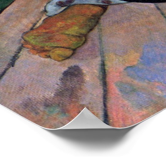 Eugene Henri Paul Gauguin - The Siesta Poster (Ecke)