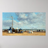 Eugène Louis Boudin Beach in Trouville Poster (Vorne)