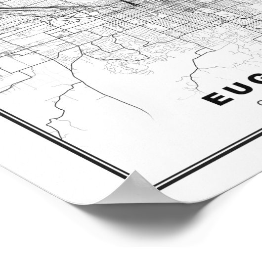 Eugene Map Poster (Ecke)