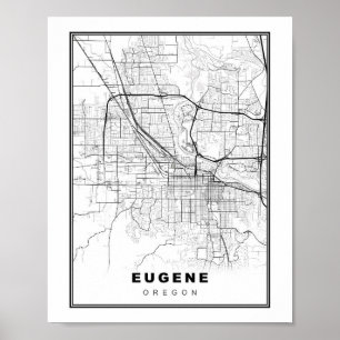 Eugene Map Poster