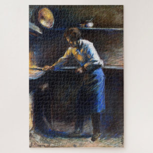 Eugene Murer an seinem Gebäckofen - Camille Pissar Puzzle