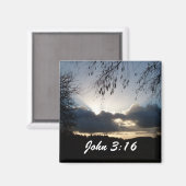 Eugene, OR... John 3:16 Magnet (Vorderseite/Rückseite)