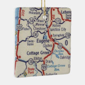 Eugene OR Vintag Map Keramikornament (Rechts)