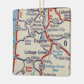 Eugene OR Vintage Karte Keramikornament (Links)