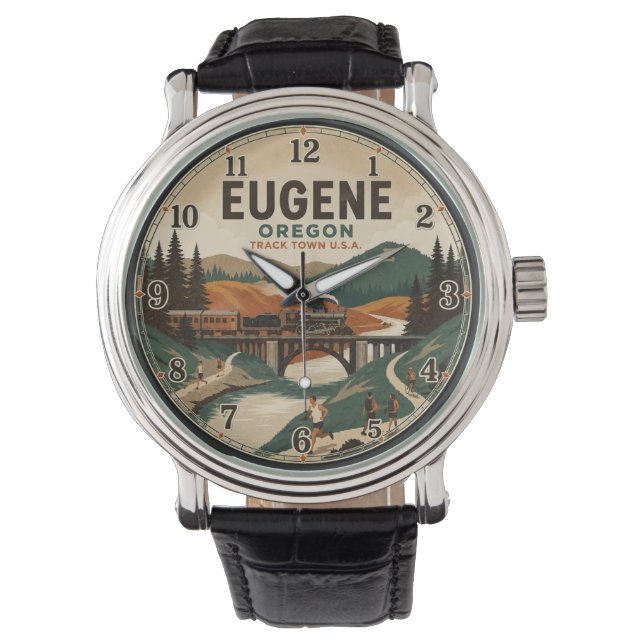 Eugene Oregon Armbanduhr (Vorderseite)