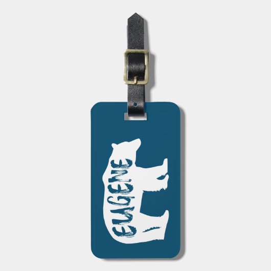 Eugene Oregon Bear Gepäckanhänger (Vorderseite vertikal)