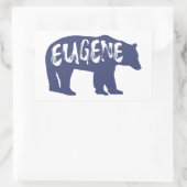 Eugene Oregon Bear Rechteckiger Aufkleber (Tasche)