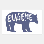 Eugene Oregon Bear Rechteckiger Aufkleber (Vorderseite)