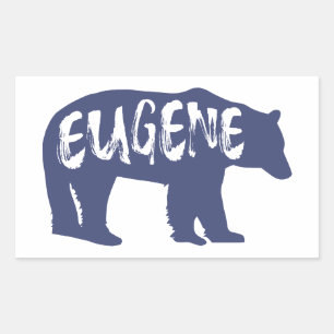 Eugene Oregon Bear Rechteckiger Aufkleber