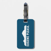 Eugene Oregon Bitte Gepäckanhänger (Rückseite vertikal)