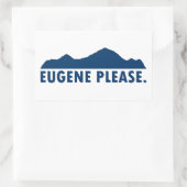 Eugene Oregon Bitte Rechteckiger Aufkleber (Tasche)