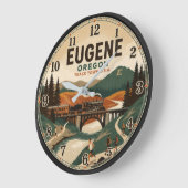 Eugene Oregon Große Wanduhr (Winkel)