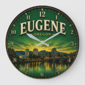 Eugene Oregon Große Wanduhr (Vorderseite)
