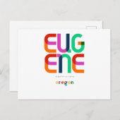 Eugene Oregon Mid Century, Pop Art, Postkarte (Vorne/Hinten)
