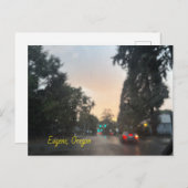Eugene Oregon Postcard Note Card Rainy Day Postkarte (Vorne/Hinten)