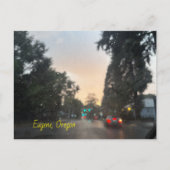Eugene Oregon Postcard Note Card Rainy Day Postkarte (Vorderseite)