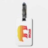 Eugene Oregon Rainbow Bear Gepäckanhänger (Rückseite vertikal)