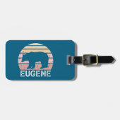 Eugene Oregon Retro Bär Gepäckanhänger (Vorderseite horizontal)