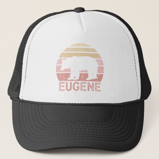 Eugene Oregon Retro Bär Truckerkappe (Vorderseite)