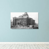 Eugene, Oregon Scene mit City Hall Fotograf Leinwanddruck (Insitu (Holzboden))