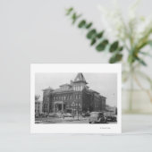 Eugene, Oregon Scene mit City Hall Fotograf Postkarte (Stehend Vorderseite)