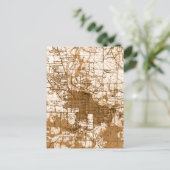 Eugene Oregon Vintag Map Postkarte (Stehend Vorderseite)